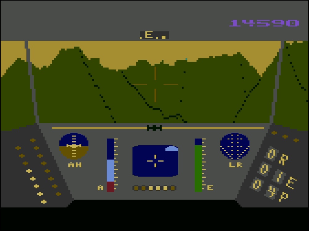 Gameplay of Rescue on Fractalus for Atari 8-bit